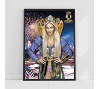 Themed WWE Print - Charlotte Flair Arena Poster Wrestling Wall Art (A4-21cm x 29.7cm)