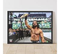 Themed WWE Print - Drew McIntyre WrestleMania Win Poster Wrestling Wall Art (21cm x 29.7cm - A4)