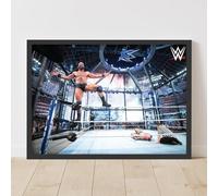 Themed WWE Print - Elimination Chamber Drew McIntyre Win Poster Wall Art (21cm x 29.7cm - A4)