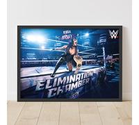 Themed WWE Print - Elimination Chamber Rhea Ripley Win Poster Wall Art (21cm x 29.7cm - A4)