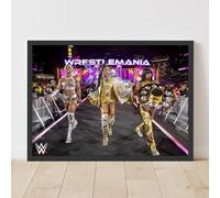 Themed WWE Print - Jade Cargill Bianca Belair And Naomi WrestleMania Entrance Poster Wrestling Wall Art (29.7cm x 42cm - A3)