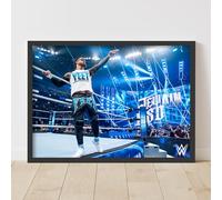 Themed WWE Print - Jey Uso on Ring Side Poster Wrestling Wall Art (42cm x 59.4cm - A2)