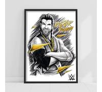 Themed WWE Print - Razor Ramon Sketch Poster Wrestling Wall Art (A4-21cm x 29.7cm)