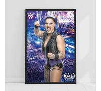 Themed WWE Print - Rhea Ripley Crowd Poster Wrestling Wall Art (21cm x 29.7cm - A4)