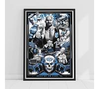 Themed WWE Print - Stone Cold Steve Austin Collage Poster Wrestling Wall Art (A3-29.7cm x 42cm)
