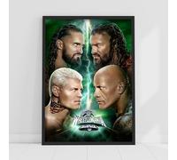 Themed WWE Print - Wrestlemania XL Lightning Poster Wall Art (21cm x 29.7cm - A4)