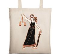 Themis The Justice Greek Mythology Natural Ecological Cotton Tote Bag Beige