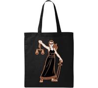 Themis The Justice Greek Mythology Natural Ecological Cotton Tote Bag Black