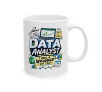 TheMugVault Data Analyst Coffee Mug - I Have a Spreadsheet for that - Funny Statistics & Excel Gift for Data Scientists, Programmers, & Tech Professionals - 11oz Ceramic Cup