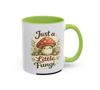 TheMugVault Just a Little Fungi Ceramic Coffee Mug, Mushroom Print
