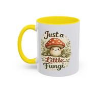 TheMugVault Just a Little Fungi Ceramic Coffee Mug, Mushroom Print