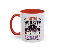 TheMugVault Little Monster Crew Halloween Coffee Mug, red Handle
