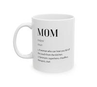 TheMugVault Mom Definition Ceramic Coffee Mug, Funny Novelty White Mug