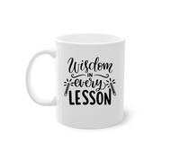 TheMugVault Wisdom in Every Lesson White Ceramic Coffee Mug