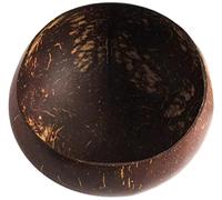 Thenga Jumbo Coconut Shell Bowl - 900 ML | Eco-Friendly Handmade Dish with Coconut Wood Spoon for Smoothie, Salad, Breakfast & More | Natural Artisan Tableware - 1 Bowl + 1 Spoon