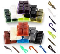 Thenshop 12 Pack Plastisol Fishing Lure Making Plastic Cubes Soft Plastic Lure Making Cubes Starter Kit for DIY Fishing Bait Casting Bass Crappie (Natural Colors)