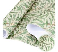Thenshop 30 Sheets Floral Scented Drawer Liners 14 x 19.5 Inch Dresser Drawer Liner Shelf Liner Non Adhesive Paper Sheets for Kitchen Cabinet Home Shelf Closet (Green,Flax)