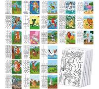 Thenshop 48 Pcs Pre Drawn Canvas for Painting 5 x 7 Inch Painting Canvas Panels for Kids Pre Printed Canvas to Paint for Home School Kids Adults Beginners Student Party Gifts