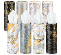 Thenshop 8 Pack Car Tissues Cylinder with Facial Tissues Bulk Holder Boxes Decorative Container for Car Home Travel Everyday Refill