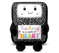 Thenshop Back to School Gifts for Teacher, Thank You Soft Plush Notebook Doll Gift Teaching is a Work of Heart Cute Notebook Plush Gifts for Back to School Desk Decor
