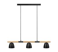 Theo Indoor Dining Kitchen Hallway 3 Pendant Ceiling Light in Black (Length) 92.6cm Nordlux Black One Size