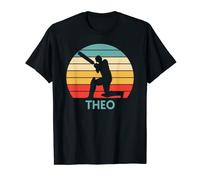 Theo Cricket Gift - Name Personalised Boys Mens T-Shirt