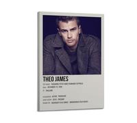 Theo James Poster Wall Art Aesthetic Cover Poster Design Painting for Living Room Bed Room 08x12inch(20x30cm) Frame-style