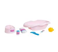 Theo Klein 1647 Princess Coralie Bath Tub Set I For Dolls up to 35 cm Height I Lots of Bath and Body Care Accessories I Dimensions of Bath: 41 cm x 11 cm x 23.5 cm