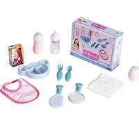 Theo Klein 1732 Baby Coralie doll dining and care set | 11-piece set | Incl. Bottle, cutlery, bib, nappy, mirror and much more. | Toy for children from 3 years, Multi - Colored, 40 x 6 x 30cm