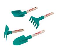 Theo Klein 2735 Bosch gardening hand tool set I Includes spade, rake, shovel and hoe I Eyelet for hanging I Toy for children from 3 years