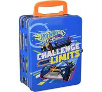Theo Klein 2883 Hot Wheels Storage Case I Made of Metal I With Storage Compartments for up to 18 Cars I Dimensions: 21 cm x 15.5 cm x 8.5 cm I Toy for Children Aged 3 Years and up Multi - Colored
