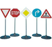 Theo Klein 2980 Traffic Signs with 5 Different Pieces, Toy, Multi-Colored