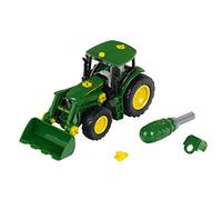 Theo Klein 3903 John Deere Tractor I With front loader and counterweight I Individual parts can be dismantled I Dimensions: 24.5 cm x 9.5 cm x 12 cm I Toy for children aged 3 years and up
