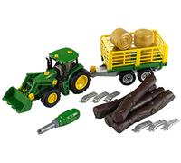 Theo Klein 3906 - John Deere Tractor With Wood And Haycart Trailer,Toy