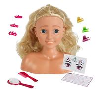 Theo Klein 5205 Make-up and hairdressing head I 20 cm-high head with long hair I Incl. Hair accessories and cosmetics I Dimensions: 10 cm x 18 cm x 20 cm I Toys for children aged 3 and over