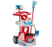 Theo Klein 6721 Vileda broom trolley I The set with robust accessories including mop, bucket, broom and much more. I Dimensions: 36 cm x 46 cm x 53 cm I Toys for children aged 3 and over