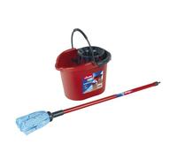 Theo Klein 6722 Vileda mop set, 3-part I Incl. Mop and bucket with attachment I Toys for children aged 3 and over