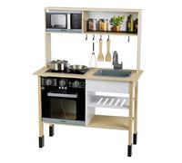 Theo Klein 7187 Miele Kitchen I White wooden kitchen incl. hob, with sound and light