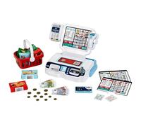 Theo Klein 7265 self-service checkout I Scanner with light & sound I Display with 3 themes I Shopping basket, toy money and much more. I Toy for children aged 3 and over