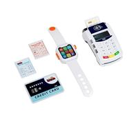 Theo Klein 7276 PoS Terminal and Smart Watch | Interactive toy with light, sound, and contactless payment function | Toy for children aged 3 and up
