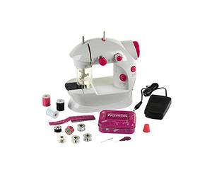 Theo Klein 7901 Fashion Passion Children's Sewing Machine I With Foot Pedal, 2 Speed Settings and Lots of Accessories I Dimensions: 19.5 cm x 12.5 cm x 20 cm I Toy for Children Aged 8 Years and Up, Multi - Colored