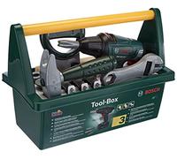 Theo Klein 8429 Bosch Tool Box | With Saw, Hammer, Pliers and Much More | Battery-Operated Cordless Screwdriver | Dimensions: 31 cm x 16.5 cm x 22.5 cm | Toy for Children from 3 Years