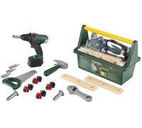 Theo Klein 8520 Bosch Tool Box I With lots of tools I Incl. battery-powered cordless screwdriver with light and sound I Toy for children aged 3 years and up