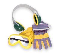 Theo Klein 8535 Bosch 3-Part Accessories Set I Work Gloves, Safety Goggles and Ear Protectors in Bosch Design I Packaging Dimensions: 19.5 cm x 7 cm x 33.5 cm I Toy for Children Aged 3 Years and up