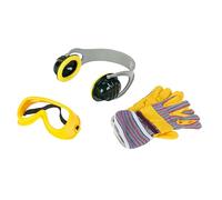 Theo Klein 8535 Bosch 3-Part Accessories Set I Work Gloves, Safety Goggles and Ear Protectors in Bosch Design I Packaging Dimensions: 19.5 cm x 7 cm x 33.5 cm I Toy for Children Aged 3 Years and up