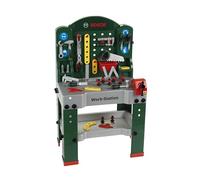 Theo Klein 8580 Bosch Work Station I 44 Parts I Workbench Including Work Surface with learning Function I Dimensions: 61 cm x 44.5 cm x 101 cm I Toy for Children Aged 3 Years and up
