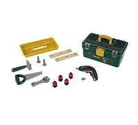 Theo Klein 8609 Bosch Tool Box I With Ixolino Battery-Powered Cordless Screwdriver I Includes Lots of Tools Such as Hammer, Saw, Adjustable Wrench I Dimensions: 32 cm x 20.5 cm x 15 cm