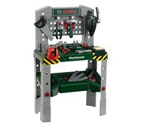 Theo Klein 8637 Bosch Workbench I 48 parts I Work surface with learning function I With tools and accessories I Toy for children aged 3 years and up