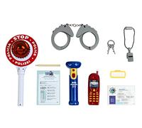 Theo Klein 8850 Police Set I Consists of 10 Parts I Includes Battery-Powered Torch and Police Signalling Disc with Light I Toy for Children Aged 3 Years and Up, Multi - Colored