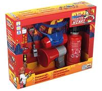 Theo Klein 8950 7-Piece fire brigade set I In ire extinguisher with spray function, megaphone, torch and much more. I Dimensions: 40 cm x 32 cm x 9.5 cm I Toys for children aged 3 and over
